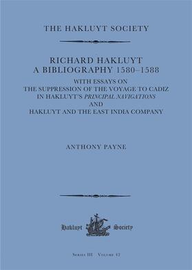 Payne |  Richard Hakluyt: A Bibliography 1580–1588 | eBook | Sack Fachmedien