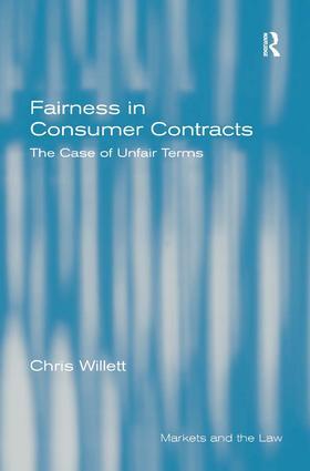 Willett |  Fairness in Consumer Contracts | Buch |  Sack Fachmedien