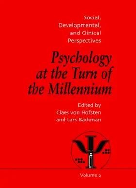 Backman / von Hofsten |  Psychology at the Turn of the Millennium, Volume 2 | Buch |  Sack Fachmedien