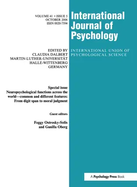 Ostrosky-Solis / Oberg |  Neuropsychological Functions Across the World | Buch |  Sack Fachmedien