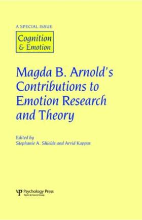 Shields / Kappas |  Magda B. Arnold's Contributions to Emotion Research and Theory | Buch |  Sack Fachmedien