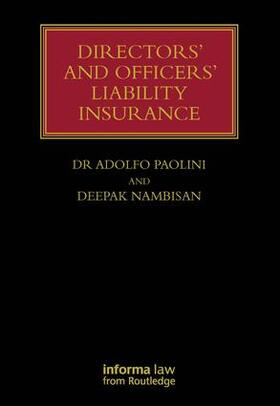 Paolini / Nambisan |  Directors' and Officers' Liability Insurance | Buch |  Sack Fachmedien