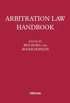 Hopkins / Horn |  Arbitration Law Handbook | Buch |  Sack Fachmedien