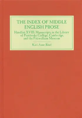 Rand |  The Index of Middle English Prose | Buch |  Sack Fachmedien