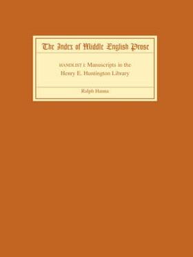 Hanna |  The Index of Middle English Prose Handlist I | Buch |  Sack Fachmedien