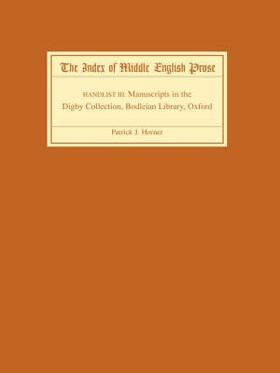 Horner |  The Index of Middle English Prose: Handlist III | Buch |  Sack Fachmedien