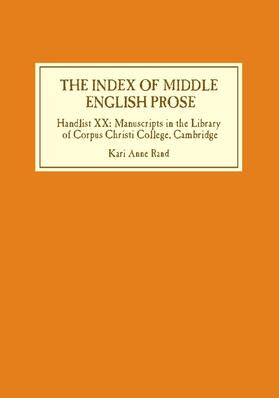 Rand |  The Index of Middle English Prose | Buch |  Sack Fachmedien