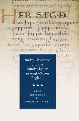 Haines |  Sunday Observance and the Sunday Letter in Anglo-Saxon England | Buch |  Sack Fachmedien