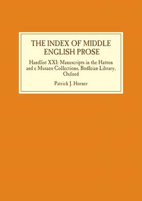 Horner |  The Index of Middle English Prose | Buch |  Sack Fachmedien