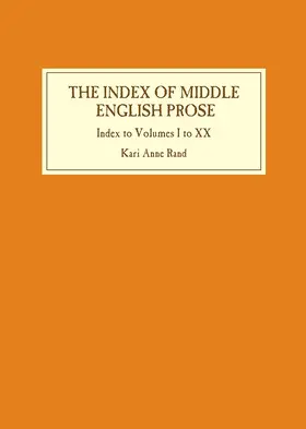 Rand |  Index of Middle English Prose: Index to Volumes I to XX | Buch |  Sack Fachmedien