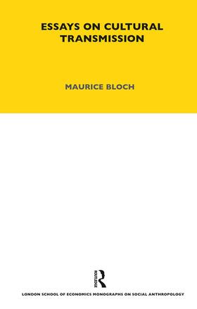 Bloch |  Essays on Cultural Transmission | Buch |  Sack Fachmedien