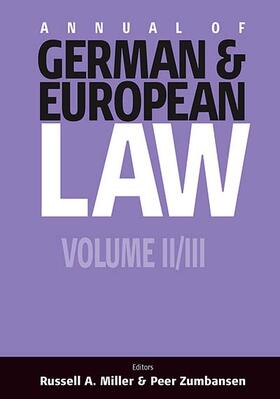 Miller |  Annual of German and European Law: Volume II and III | Buch |  Sack Fachmedien