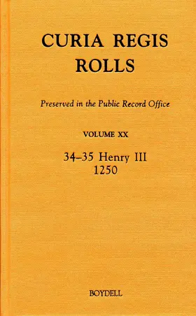 Crook |  Curia Regis Rolls preserved in the Public Record Office XX [34-35 Henry III] [1250] | eBook | Sack Fachmedien