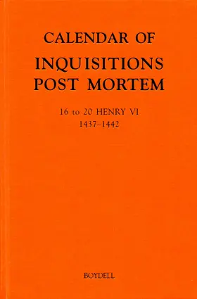 Noble |  Calendar of Inquisitions Post Mortem and other Analogous Documents preserved in the Public Record Office XXV: 16-20 Henry VI (1437-1442) | eBook | Sack Fachmedien