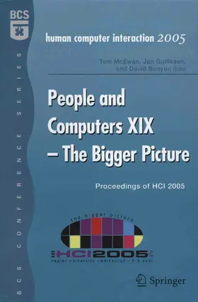 McEwan / Gulliksen / Benyon |  People and Computers XIX - The Bigger Picture | eBook | Sack Fachmedien