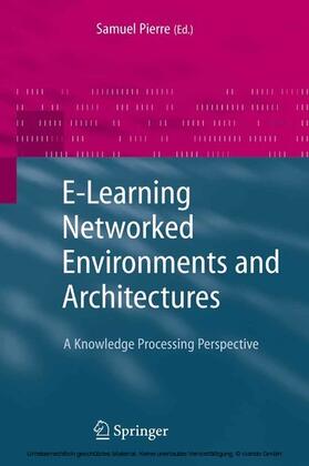 Pierre |  E-Learning Networked Environments and Architectures | eBook | Sack Fachmedien