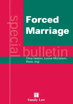 Heaton / McCallum / Jogi |  Forced Marriage: A Special Bulletin | Buch |  Sack Fachmedien