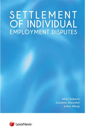 Roberts / Allsop / Staunton |  Settlement of Individual Employment Disputes | Buch |  Sack Fachmedien