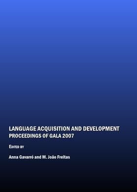 Gavarró / Freitas |  Language Acquisition and Development | Buch |  Sack Fachmedien