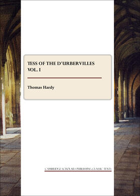 Hardy |  Tess of the d'Urbervilles vol. I | Buch |  Sack Fachmedien