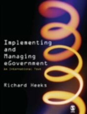 Heeks |  Implementing and Managing eGovernment | eBook | Sack Fachmedien