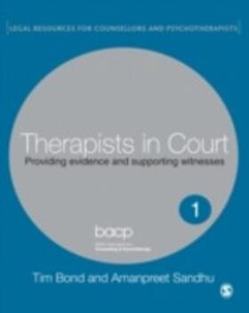 Bond / Sandhu |  Therapists in Court | eBook | Sack Fachmedien