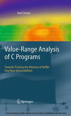 Simon |  Value-Range Analysis of C Programs | eBook | Sack Fachmedien