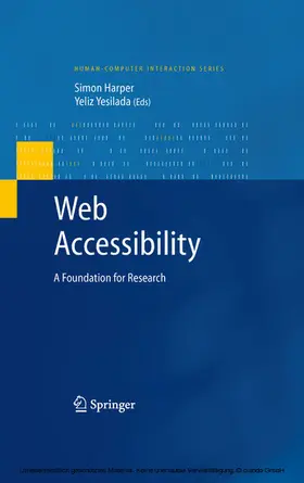 Harper / Karat / Yesilada |  Web Accessibility | eBook | Sack Fachmedien