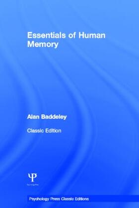 Baddeley |  Essentials of Human Memory | Buch |  Sack Fachmedien