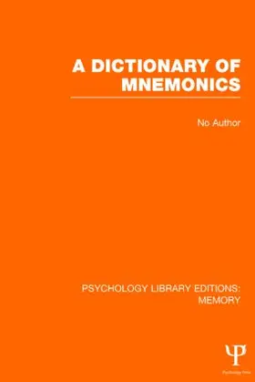 Various |  A Dictionary of Mnemonics (PLE | Buch |  Sack Fachmedien