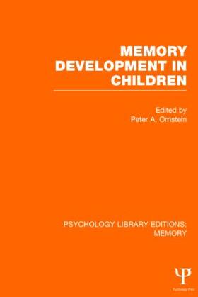 Ornstein |  Memory Development in Children | Buch |  Sack Fachmedien