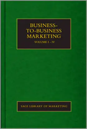 Ellis / Tadajewski / Pressey | Business-To-Business Marketing | Buch | 978-1-84920-546-7 | sack.de