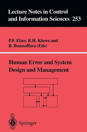 Elzer / Kluwe / Boussoffara |  Human Error and System Design and Management | Buch |  Sack Fachmedien