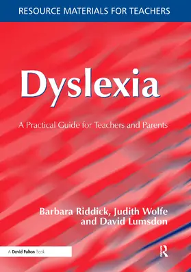 Riddick / Wolfe / Lumsdon |  Dyslexia | Buch |  Sack Fachmedien