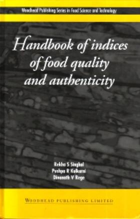 Singhal / Kulkarni / Reg |  Handbook of Indices of Food Quality and Authenticity | Buch |  Sack Fachmedien