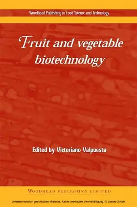 Valpuesta |  Fruit and Vegetable Biotechnology | eBook | Sack Fachmedien