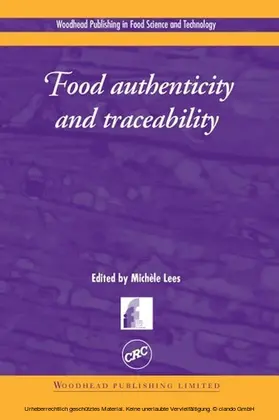 Lees |  Food Authenticity and Traceability | eBook | Sack Fachmedien