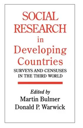 Bulmer |  Social Research In Developing Countries | Buch |  Sack Fachmedien