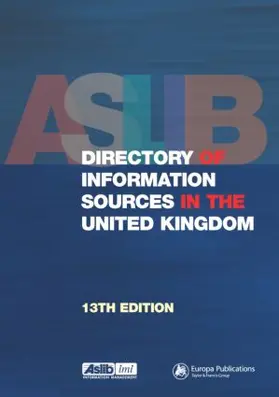  Aslib Directory of Information Sources in the United Kingdom | Buch |  Sack Fachmedien