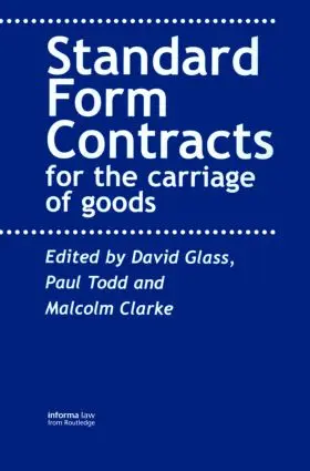 Glass |  Contracts for the Carriage of Goods | Buch |  Sack Fachmedien