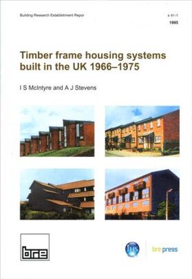 McIntyre |  Timber Frame Housing Systems Built in the UK 1966-1975 | Buch |  Sack Fachmedien