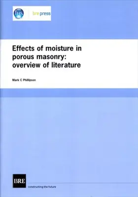 Phillipson |  Effects of Moisture in Porous Masonry | Buch |  Sack Fachmedien