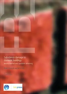 Driscoll |  Subsidence Damage to Domestic Buildings: Lessons Learned and Questions Remaining (FB 1) | Buch |  Sack Fachmedien