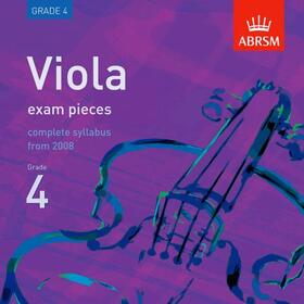 Viola Exam Pieces 2008 CD, ABRSM Grade 4 | Sonstiges | 978-1-86096-937-9 | sack.de