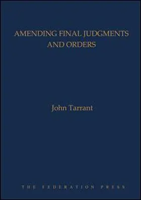 Tarrant |  Amending Final Judgments and Orders | Buch |  Sack Fachmedien