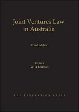 Duncan |  Joint Ventures Law in Australia | Buch |  Sack Fachmedien