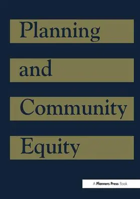  Planning and Community Equity | Buch |  Sack Fachmedien