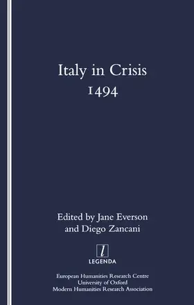 Everson / Zancani |  Italy in Crisis | Buch |  Sack Fachmedien