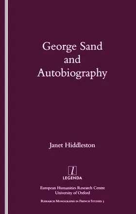 Hiddleston |  George Sand and Autobiography | Buch |  Sack Fachmedien