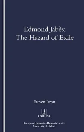 Jaron |  Edmond Jabes and the Hazard of Exile | Buch |  Sack Fachmedien